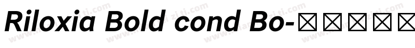 Riloxia Bold cond Bo字体转换